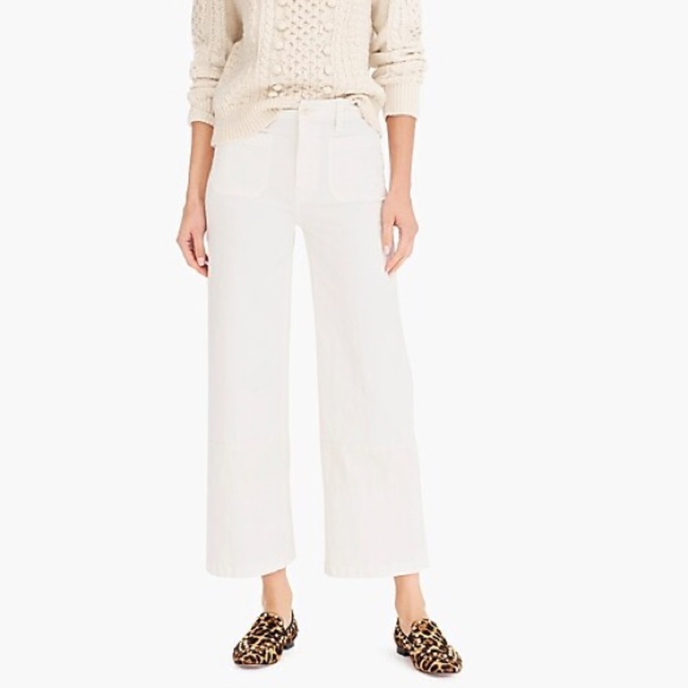 J Crew Point Sur wide leg crop pants - PETITE